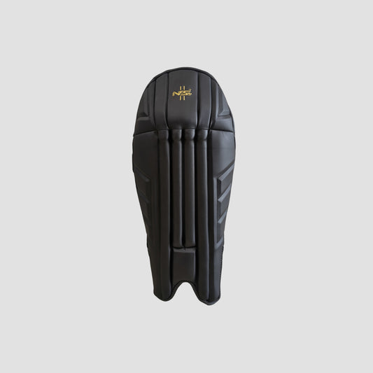 Premium Black Cricket Wicket Keeping Pads – Lightweight & Protective
