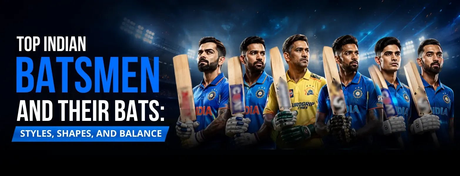 Top Indian Batsmen and Their Bat Profiles: Styles, Shapes, and Balance