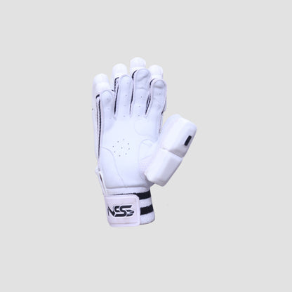 NSS ANK White Cricket Batting Gloves