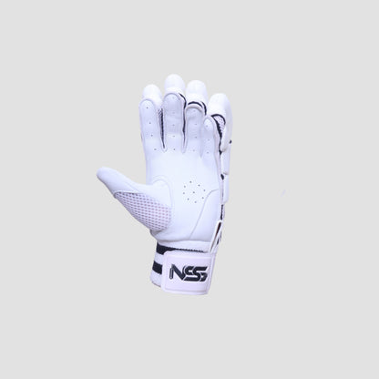 NSS ANK White Cricket Batting Gloves