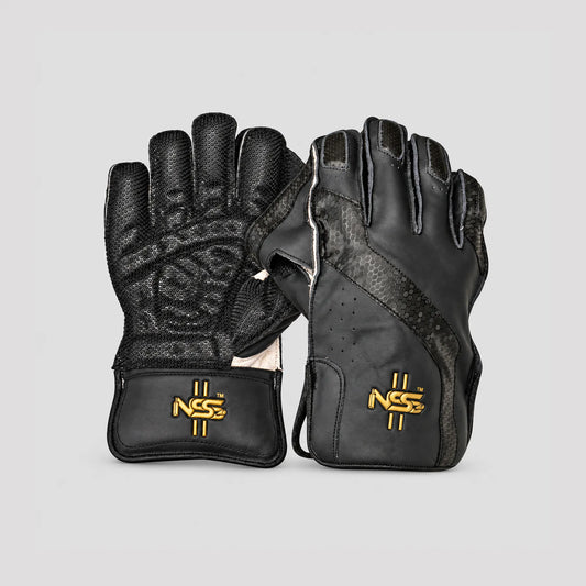 NSS Black Wicket Keeping Gloves