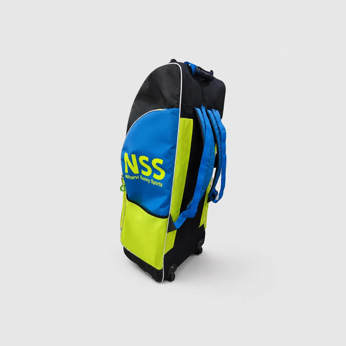 Black, Lime & Blue Cricket Kit Bag – Spacious Heavy-Duty Cricket Gear Storage Bag