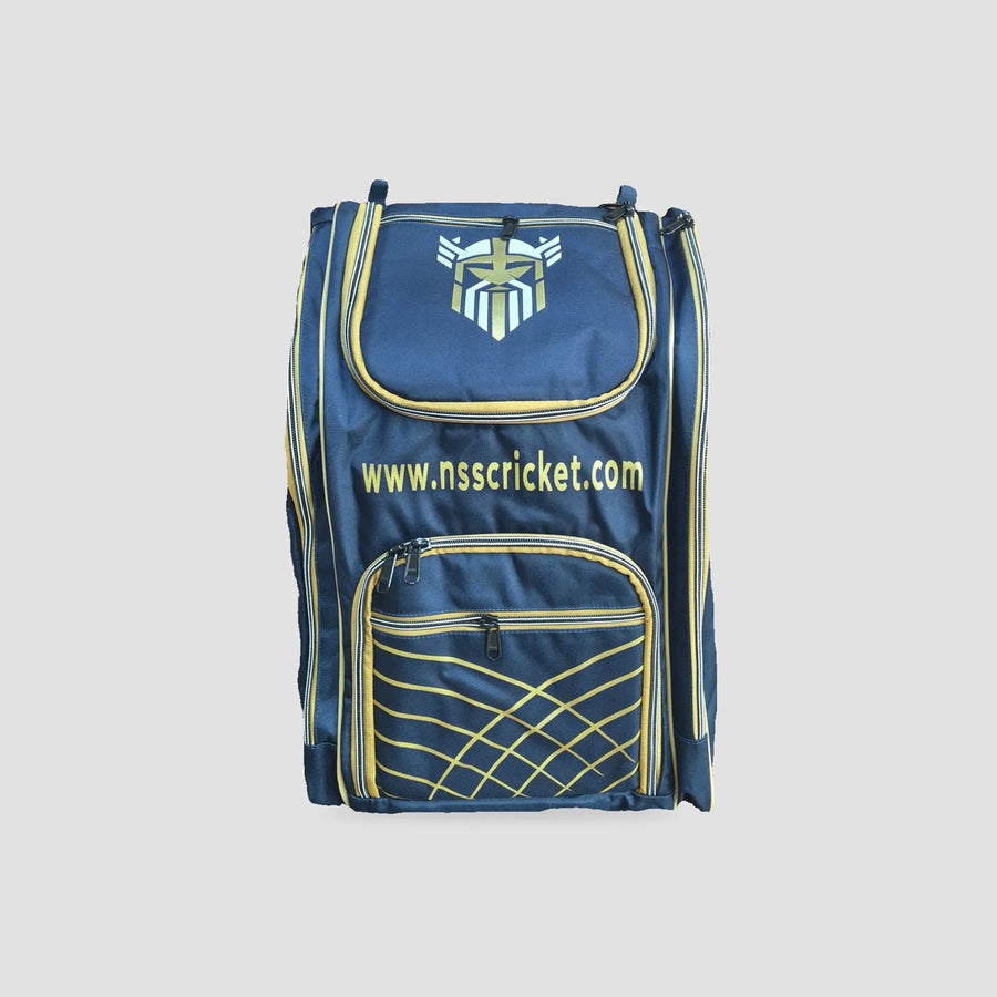NSS Bowler Cricket Backpack | Navy Blue Yellow