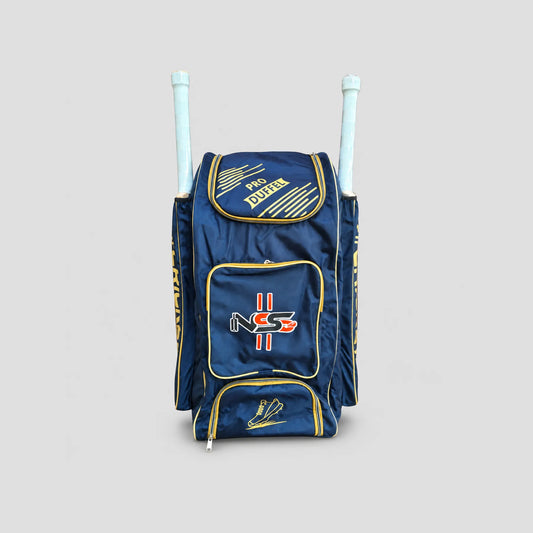 NSS Brutal Pro Duffel Wheelie Kit Bag | Navy Blue & Yellow