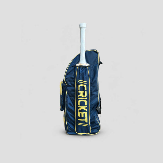 NSS Brutal Pro Duffel Wheelie Kit Bag | Navy Blue & Yellow