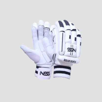 NSS ANK White Cricket Batting Gloves