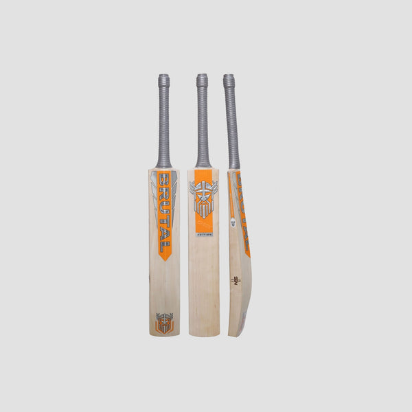 NSS Brutal Shark Edition Cricket Bat | Orange & Silver
