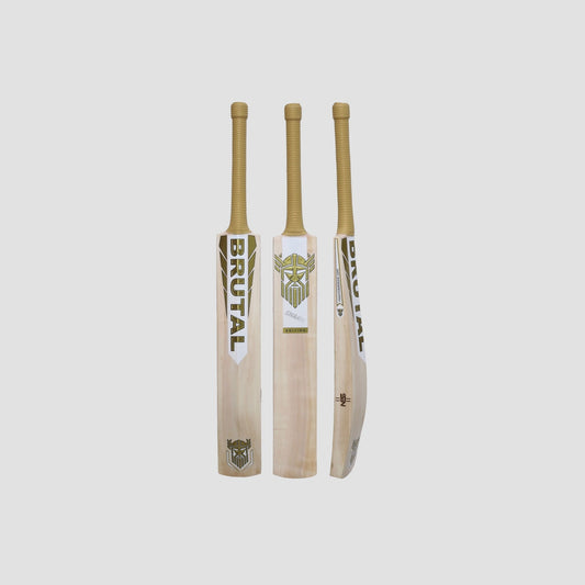 NSS Brutal Shark Edition Cricket Bat | White & Gold